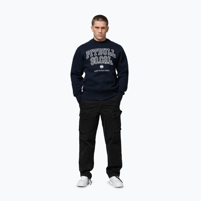 Férfi pulóver Pitbull So Cal Crewneck dark navy 2