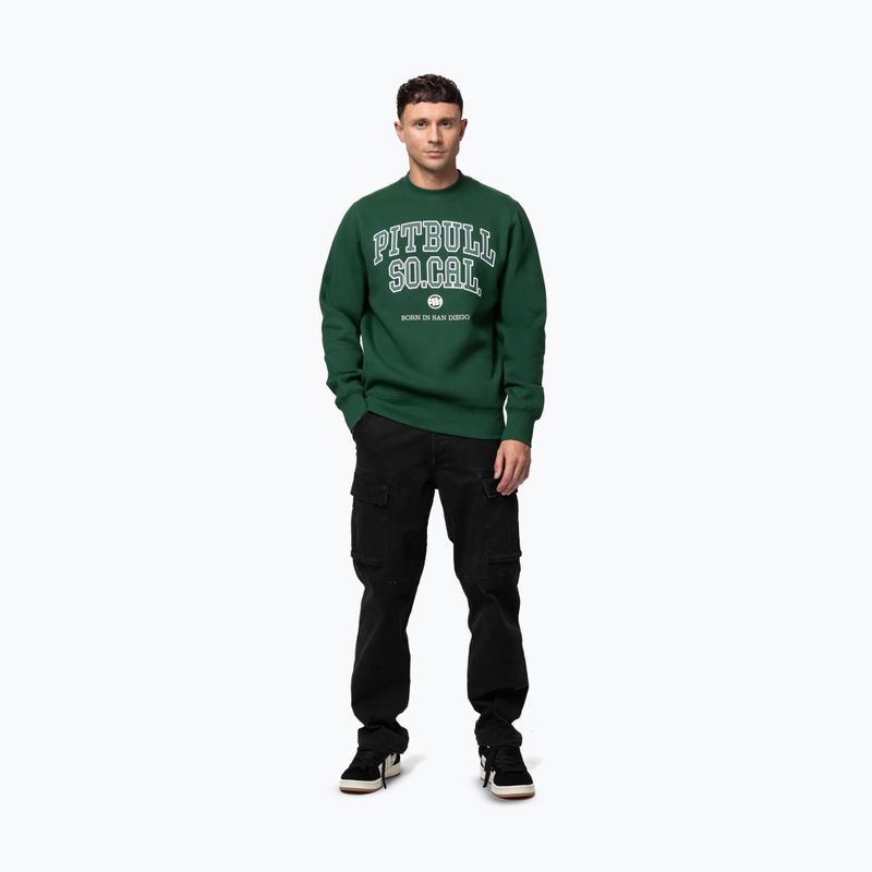Férfi pulóver Pitbull So Cal Crewneck hunter green 2
