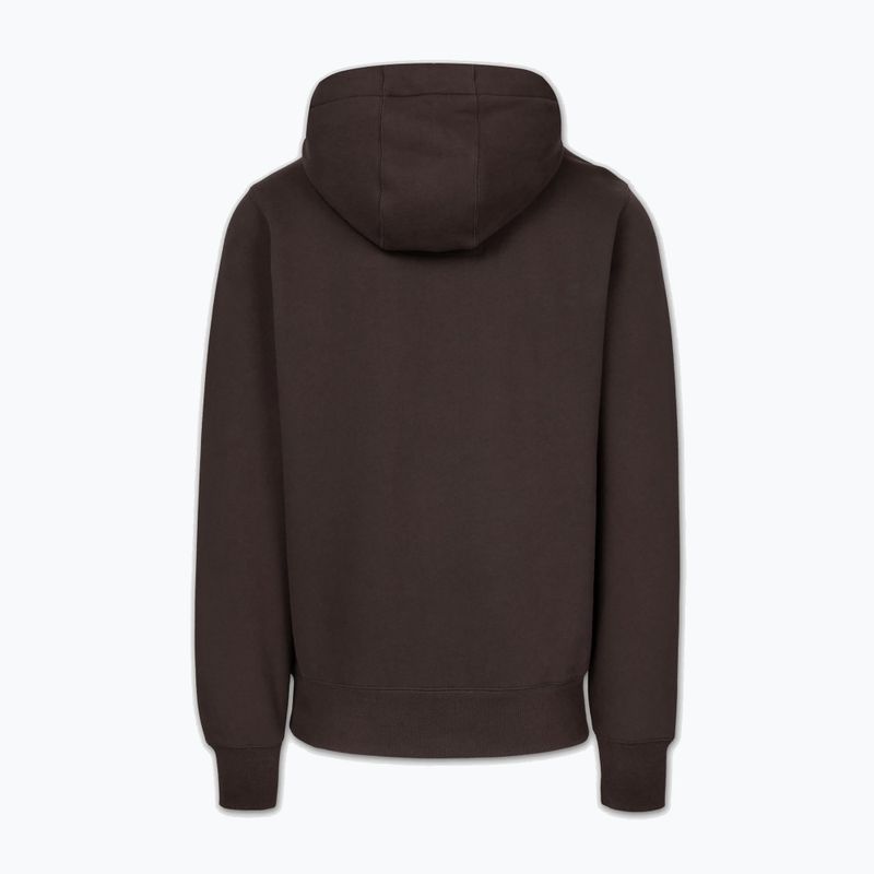 Férfi kapucnis pulóver Pitbull Small Logo Hooded dark chocolate 2