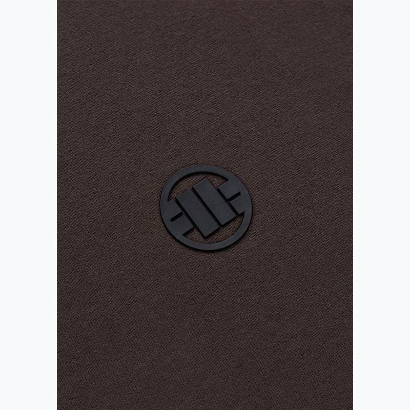 Férfi kapucnis pulóver Pitbull Small Logo Hooded dark chocolate 4