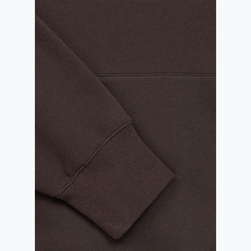 Férfi kapucnis pulóver Pitbull Small Logo Hooded dark chocolate 5