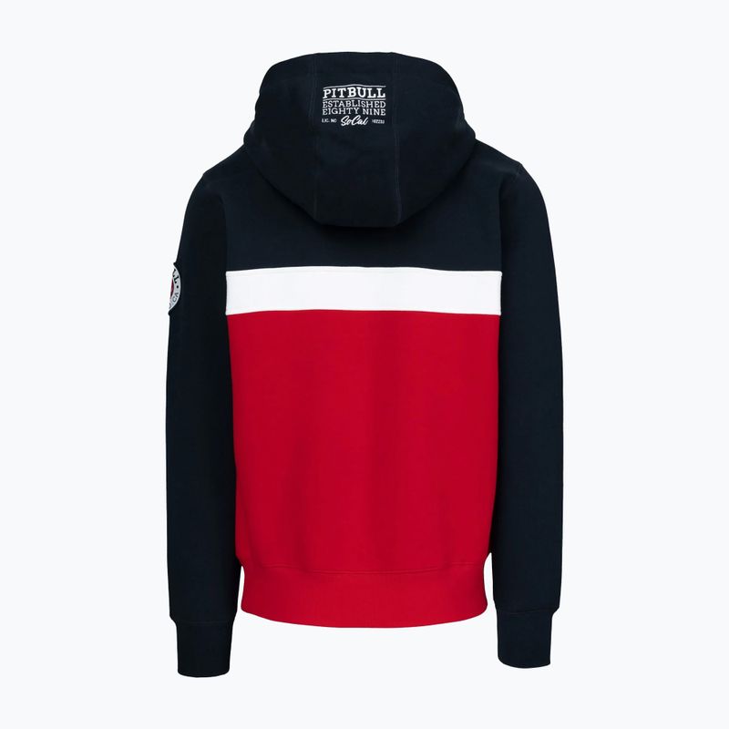 Férfi kapucnis pulóver Pitbull Gibson Hooded dark navy/red 5