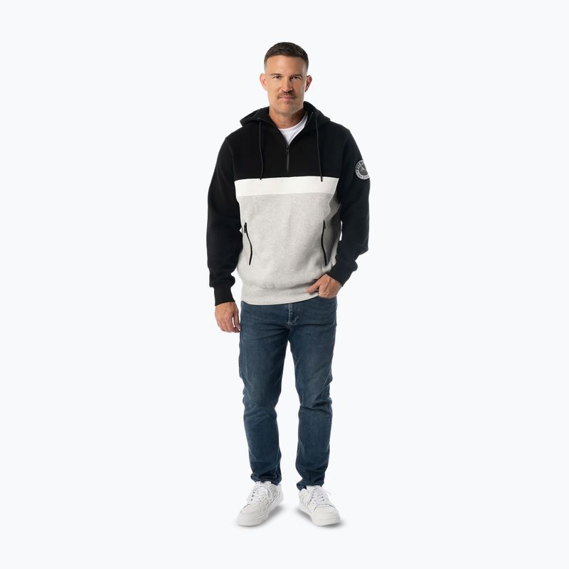 Férfi pulóver Pitbull Gibson Hooded black/grey melange 2