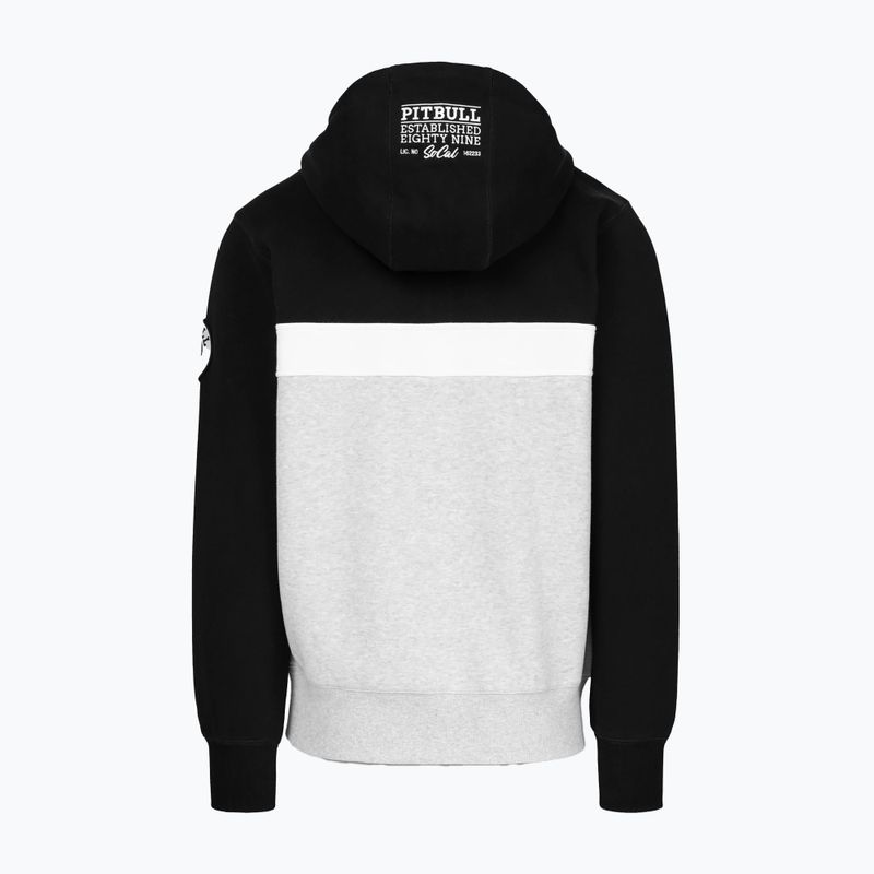 Férfi pulóver Pitbull Gibson Hooded black/grey melange 2