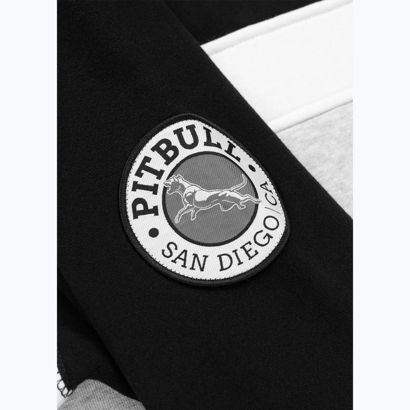Férfi pulóver Pitbull Gibson Hooded black/grey melange 5