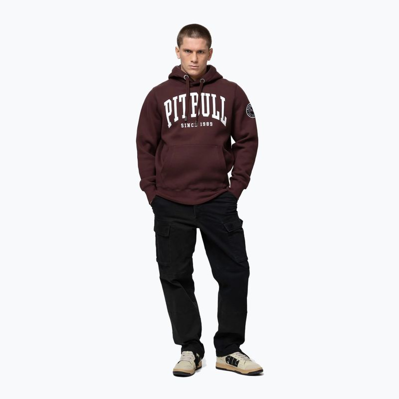 Férfi kapucnis pulóver Pitbull Norton Hooded dark burgundy 2