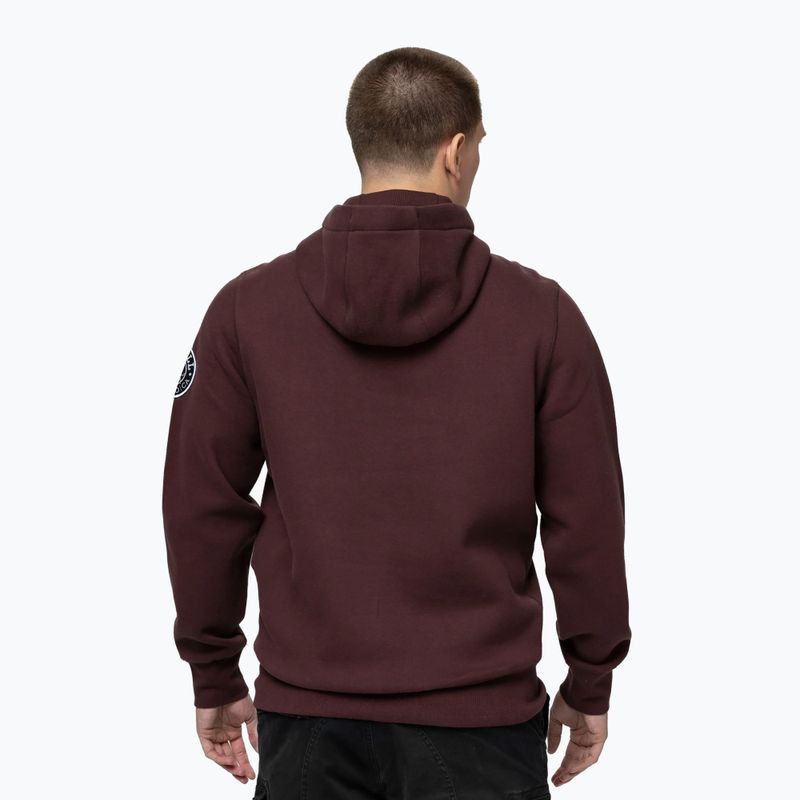 Férfi kapucnis pulóver Pitbull Norton Hooded dark burgundy 3