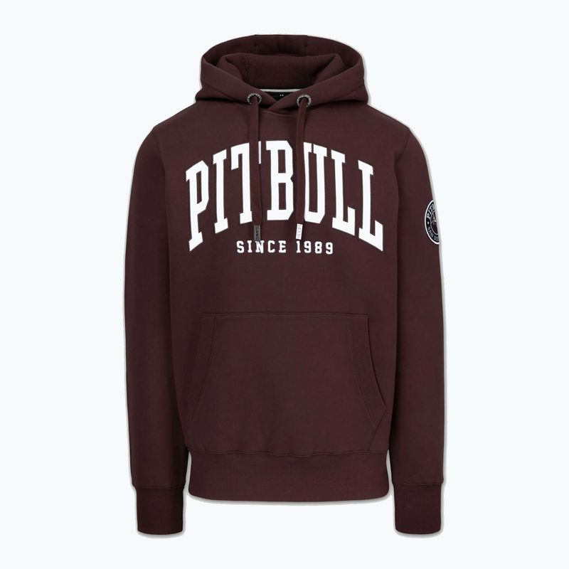 Férfi kapucnis pulóver Pitbull Norton Hooded dark burgundy 4