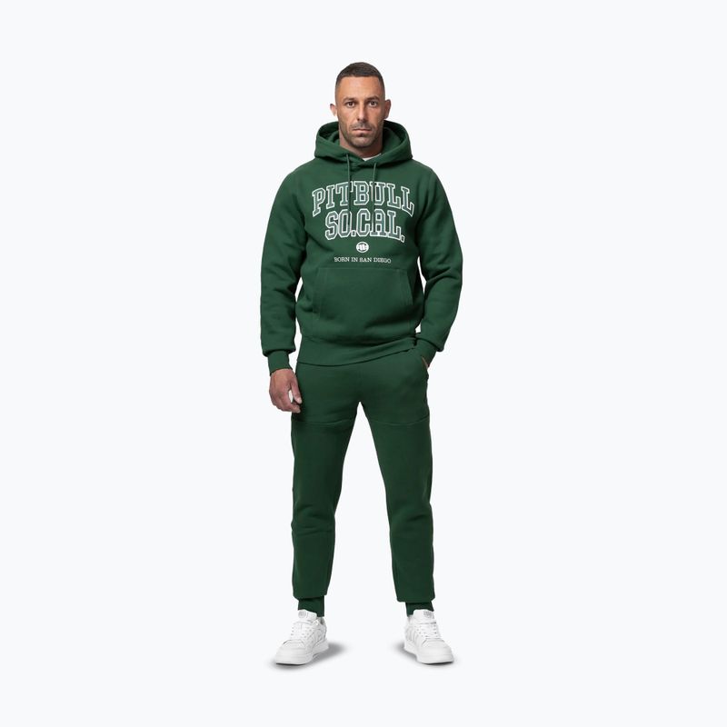 Férfi pulóver Pitbull So Cal Hooded hunter green 2