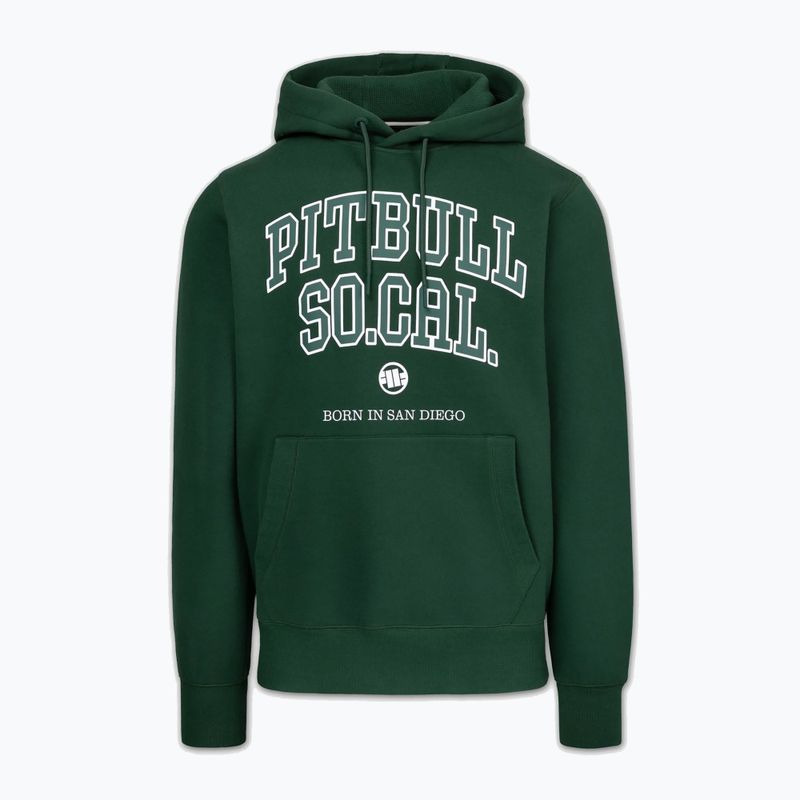 Férfi pulóver Pitbull So Cal Hooded hunter green 4