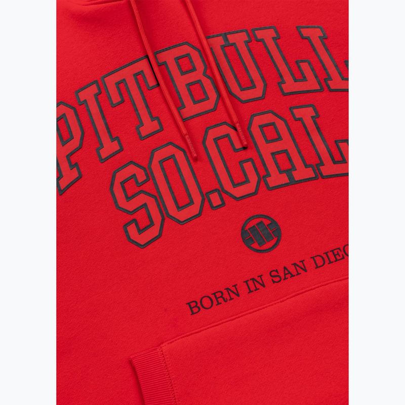 Férfi kapucnis pulóver Pitbull So Cal Hooded fluorescent red 7
