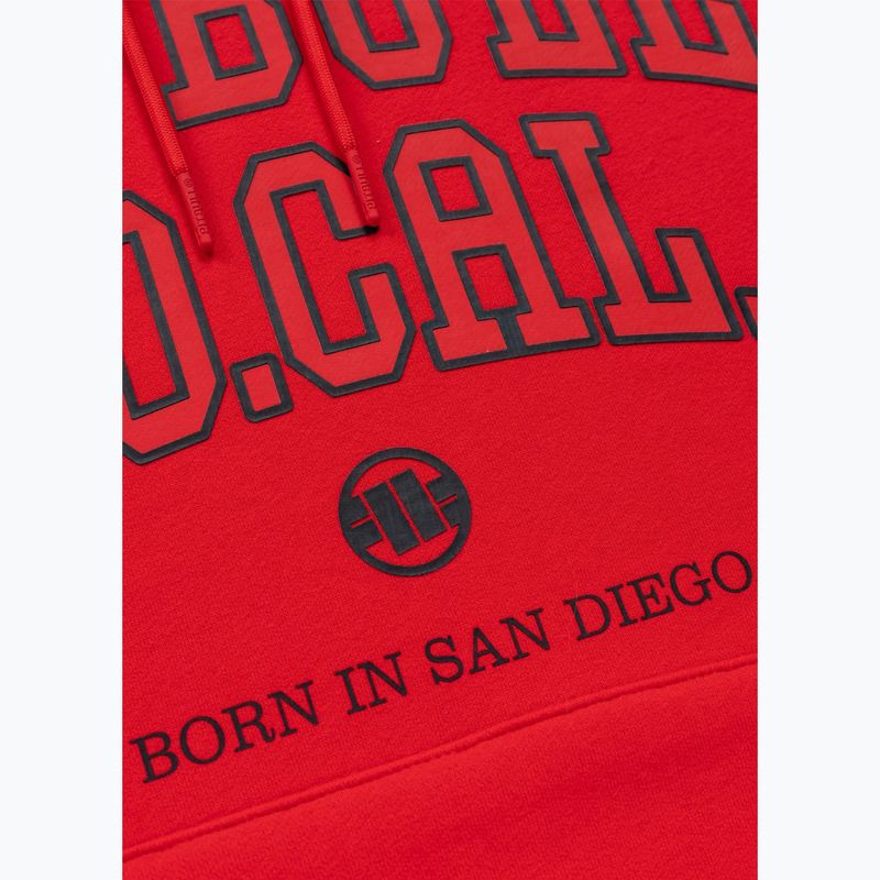 Férfi kapucnis pulóver Pitbull So Cal Hooded fluorescent red 8