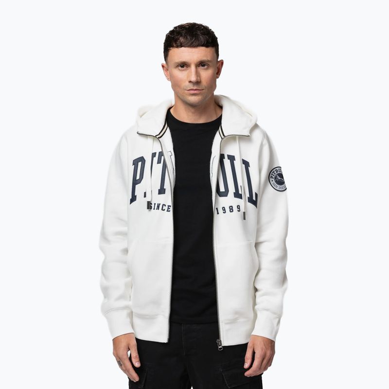 Férfi kapucnis pulóver Pitbull Norton Hooded Zip off white 5