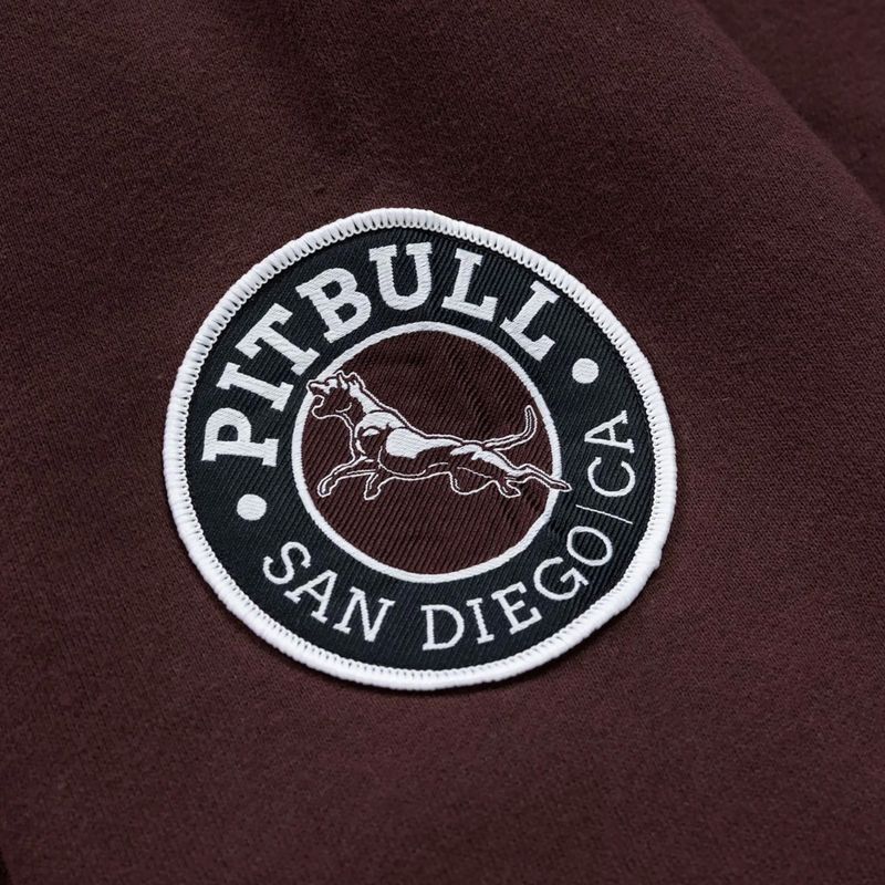 Férfi kapucnis cipzáras pulóver Pitbull Norton Hooded Zip dark burgundy 12