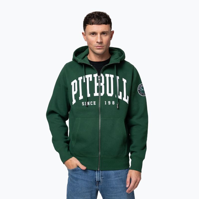 Férfi kapucnis pulóver Pitbull Norton Hooded Zip hunter green 4