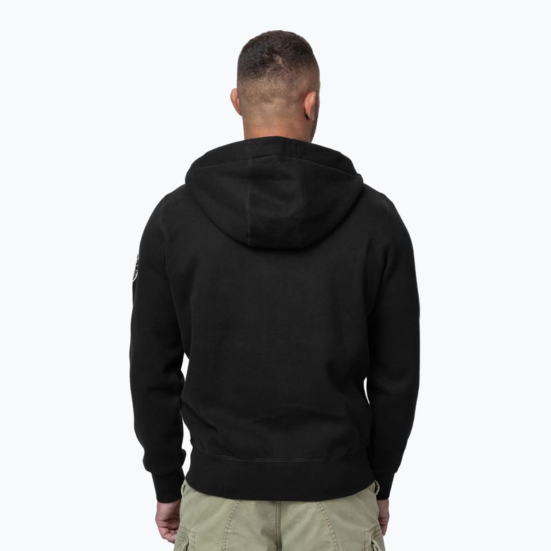 Férfi cipzáras kapucnis pulóver Pitbull Norton Hooded Zip black 3