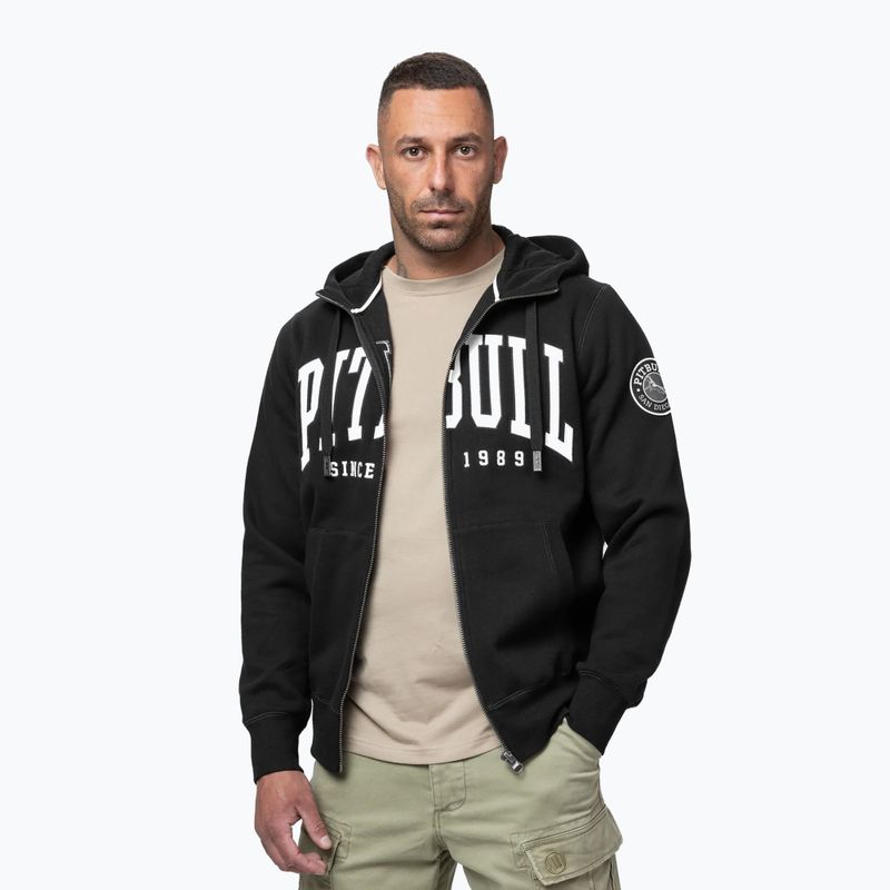 Férfi cipzáras kapucnis pulóver Pitbull Norton Hooded Zip black 4
