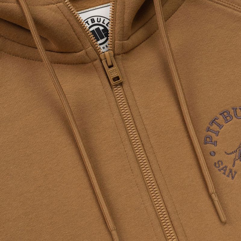 Férfi kapucnis pulóver Pitbull San Diego Ca Hooded Zip honey yellow 7