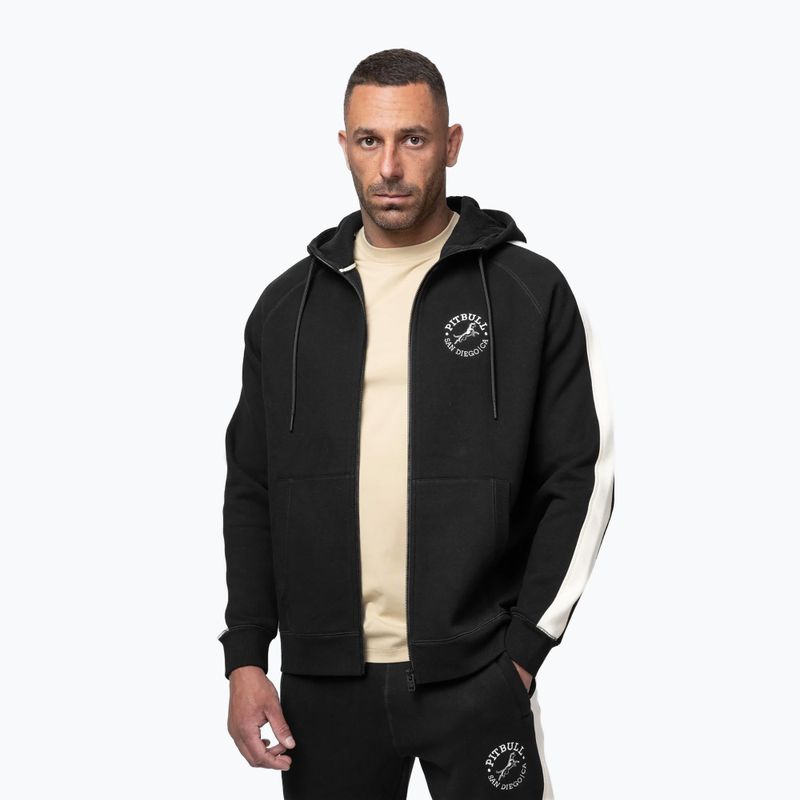 Férfi pulóver Pitbull San Diego Ca Hooded Zip black 4