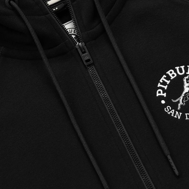 Férfi pulóver Pitbull San Diego Ca Hooded Zip black 7