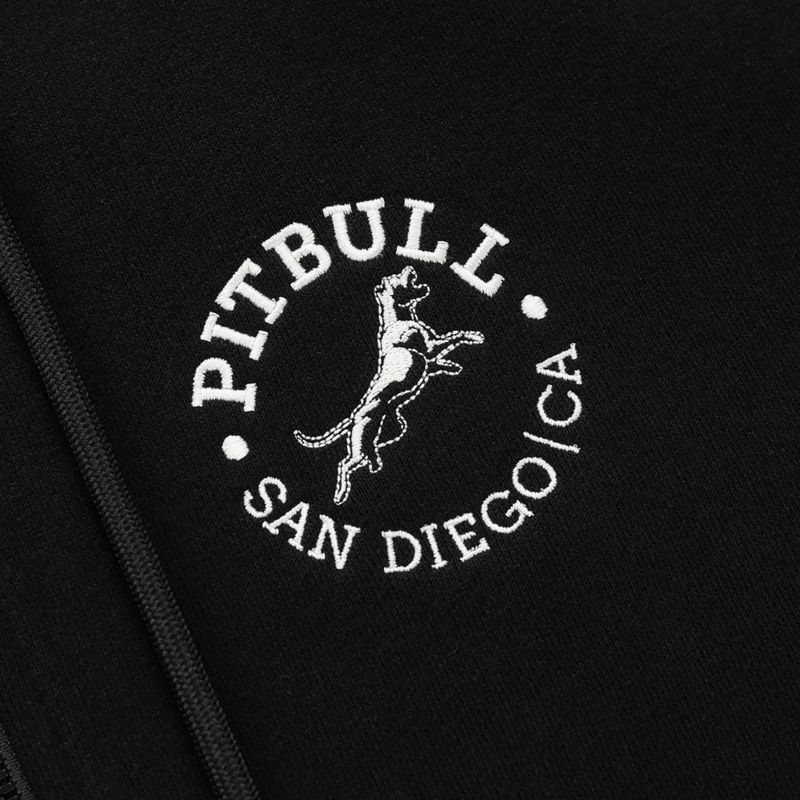 Férfi pulóver Pitbull San Diego Ca Hooded Zip black 9