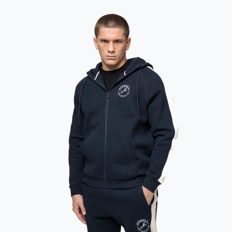 Férfi pulóver Pitbull San Diego Ca Hooded Zip dark navy/red 4