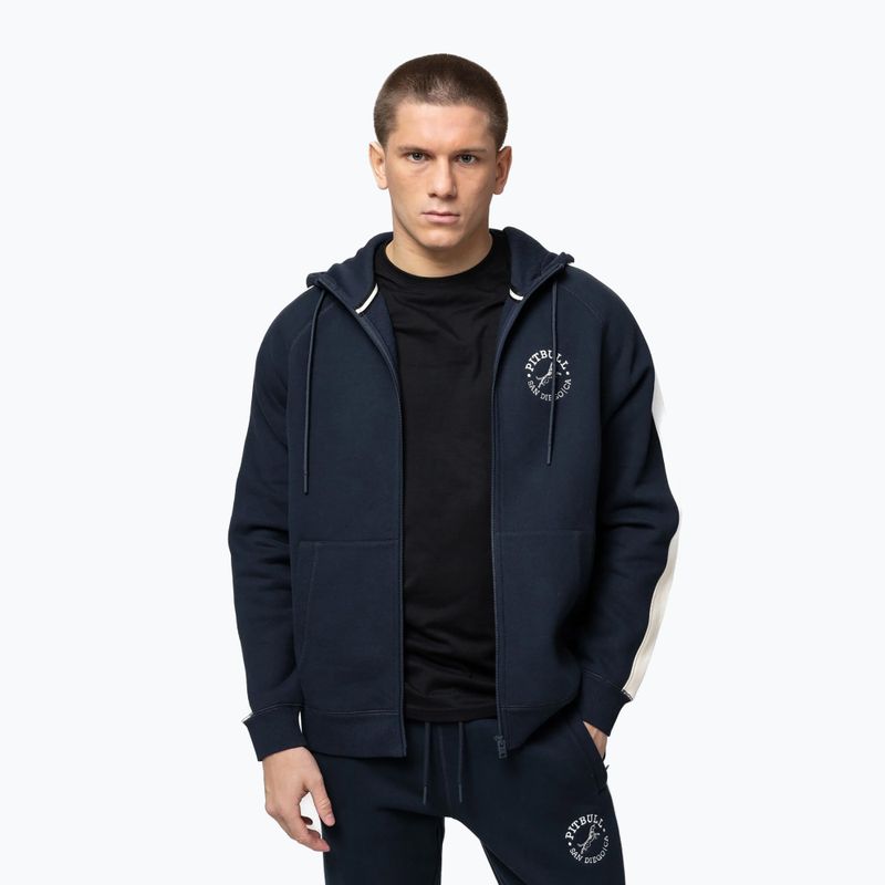 Férfi pulóver Pitbull San Diego Ca Hooded Zip dark navy/red 5
