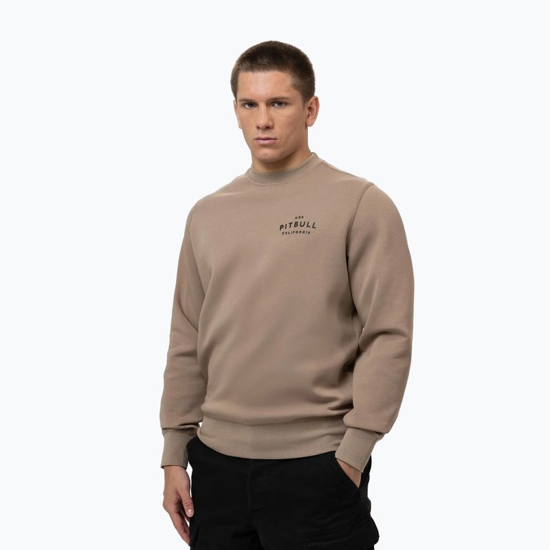 Férfi pulóver Pitbull Sampson Crewneck Sweatshirt pale sand 4