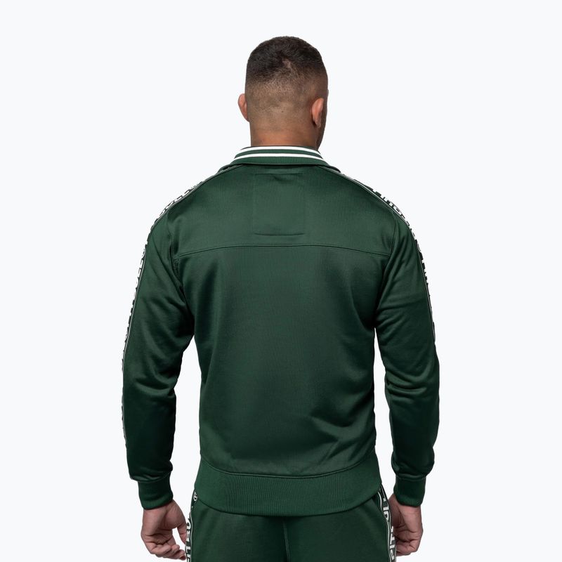 Férfi melegítőfelső Pitbull Trackjacket Tape Logo Terry Group bottle green 3