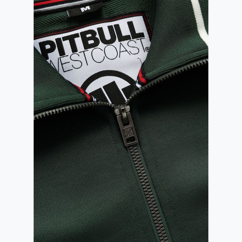 Férfi melegítőfelső Pitbull Trackjacket Tape Logo Terry Group bottle green 7