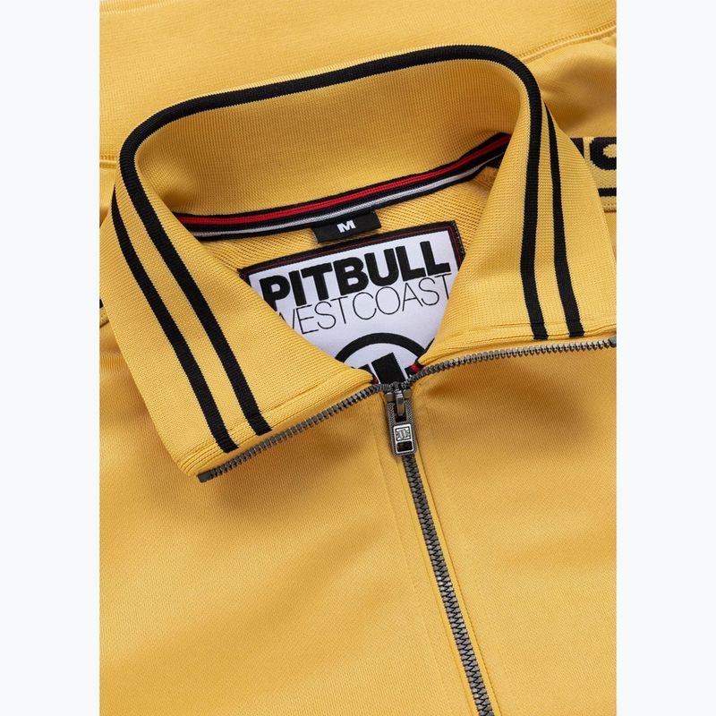 Férfi pulóver Pitbull Trackjacket Tape Logo Terry Group pale yellow 8