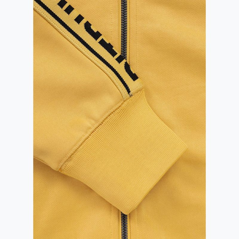 Férfi pulóver Pitbull Trackjacket Tape Logo Terry Group pale yellow 9