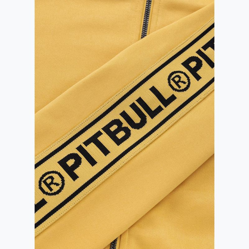Férfi pulóver Pitbull Trackjacket Tape Logo Terry Group pale yellow 12