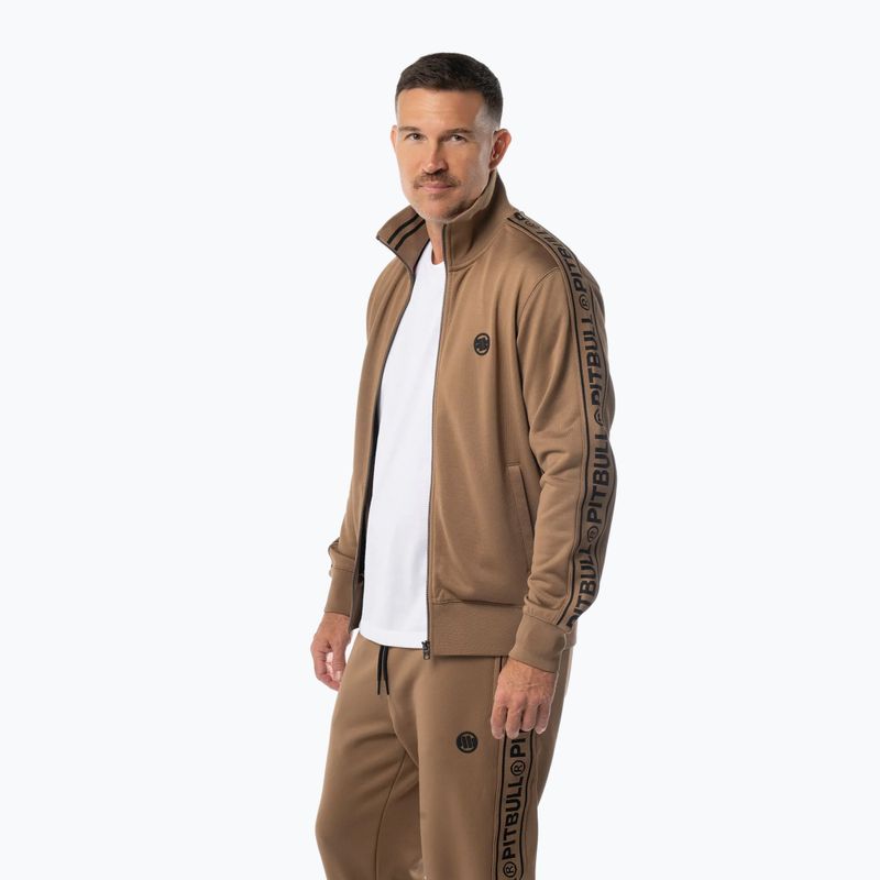 Férfi pulóver Pitbull Trackjacket Tape Logo Terry Group coyote brown 4