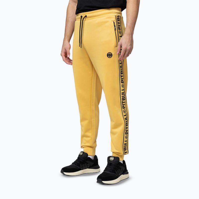 Férfi melegítőnadrág Pitbull Trackpants Tape Logo Terry Group pale yellow 4