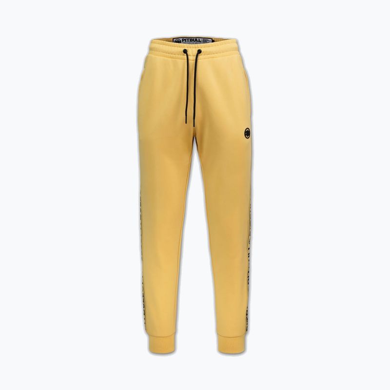Férfi melegítőnadrág Pitbull Trackpants Tape Logo Terry Group pale yellow 5
