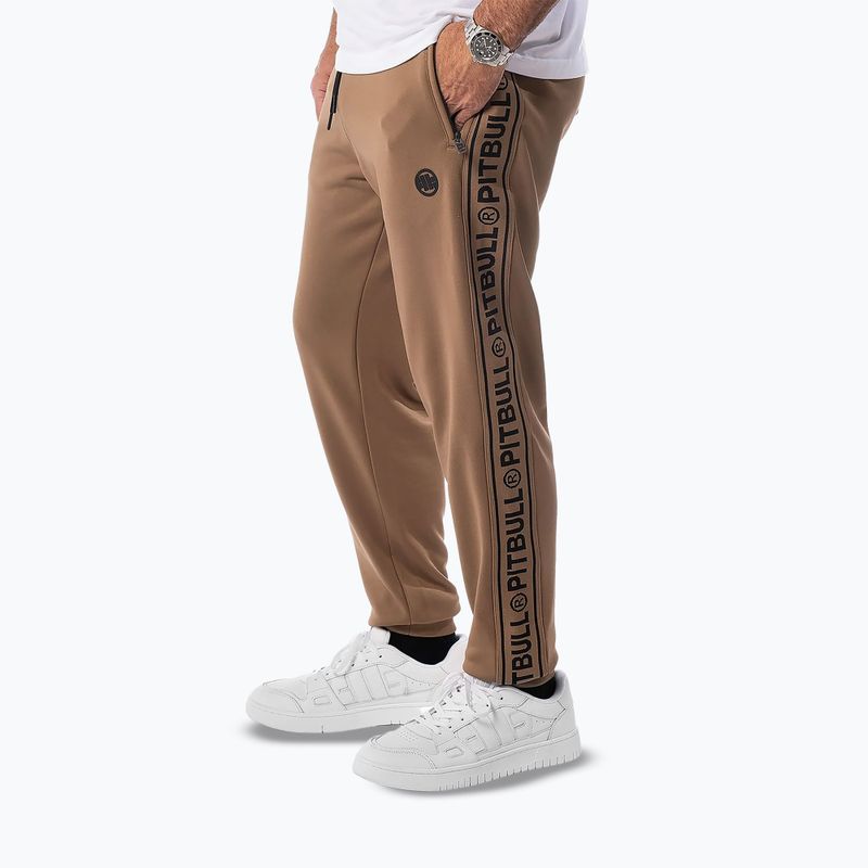 Férfi melegítőnadrág Pitbull Trackpants Tape Logo Terry Group coyote brown