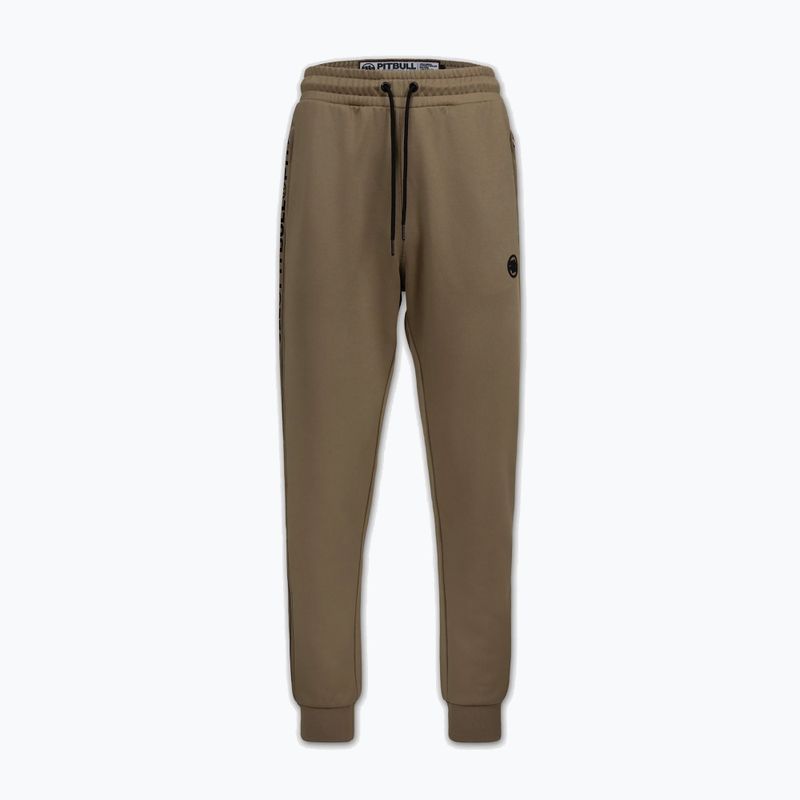 Férfi melegítőnadrág Pitbull Trackpants Tape Logo Terry Group coyote brown 2