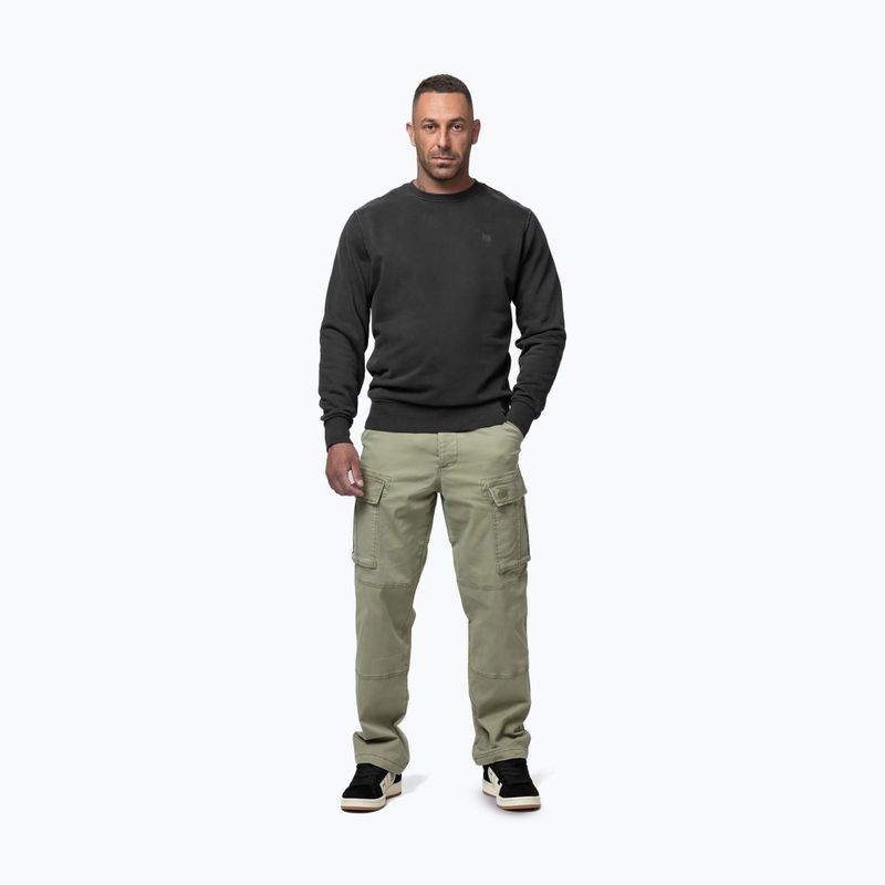 Férfi pulóver Pitbull Hackett Crewneck washed dark graphite 2
