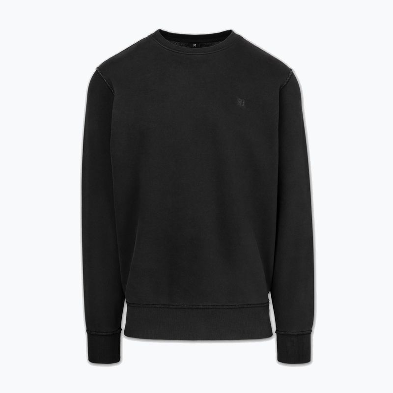 Férfi pulóver Pitbull Hackett Crewneck washed dark graphite 4