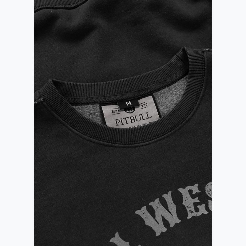 Férfi pulóver Pitbull Strenght & Respect Crewneck washed dark graphite 7