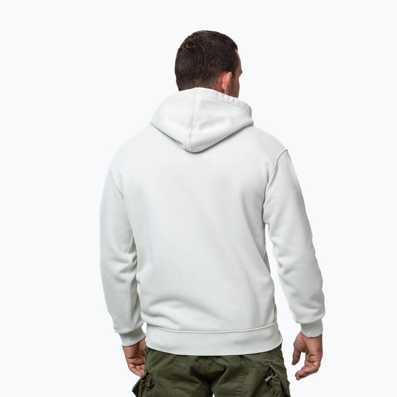 Férfi kapucnis pulóver Pitbull Orlando Hooded white stone 3