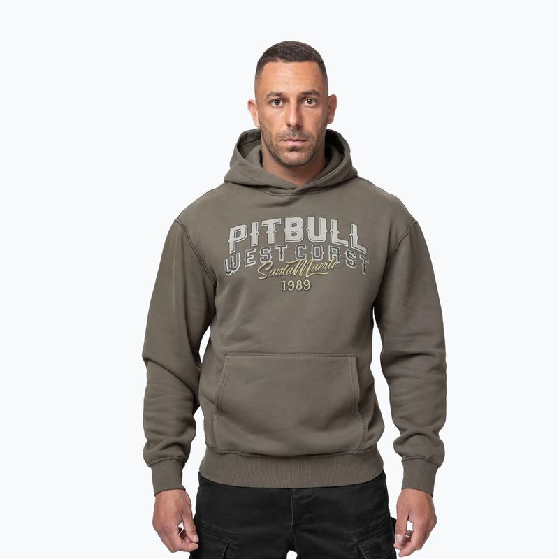Férfi kapucnis pulóver Pitbull Santa Muerte Hooded major olive