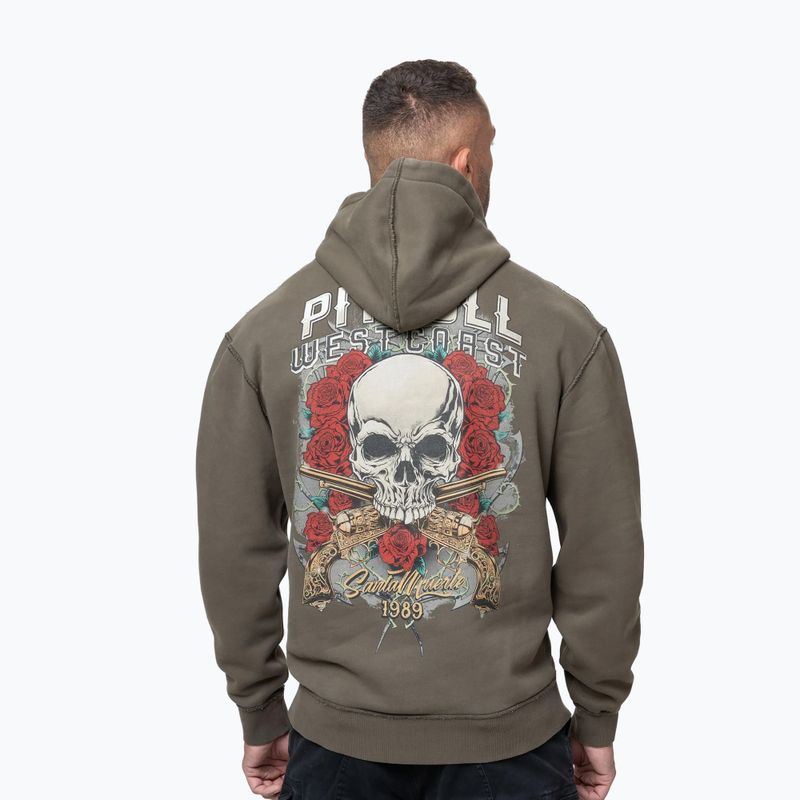 Férfi kapucnis pulóver Pitbull Santa Muerte Hooded major olive 2