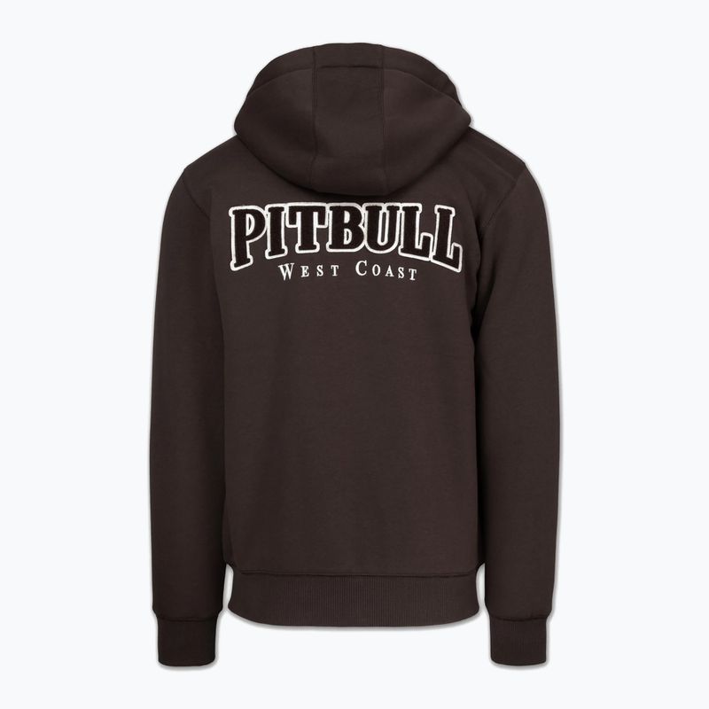 Férfi cipzáras kapucnis pulóver Pitbull Ruffin Detroit Hooded Zip dark chocolate 6