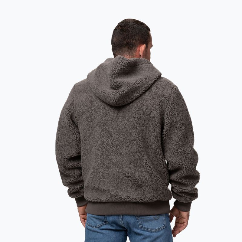 Férfi kapucnis pulóver Pitbull Galaxy Hooded Zip taupe 3