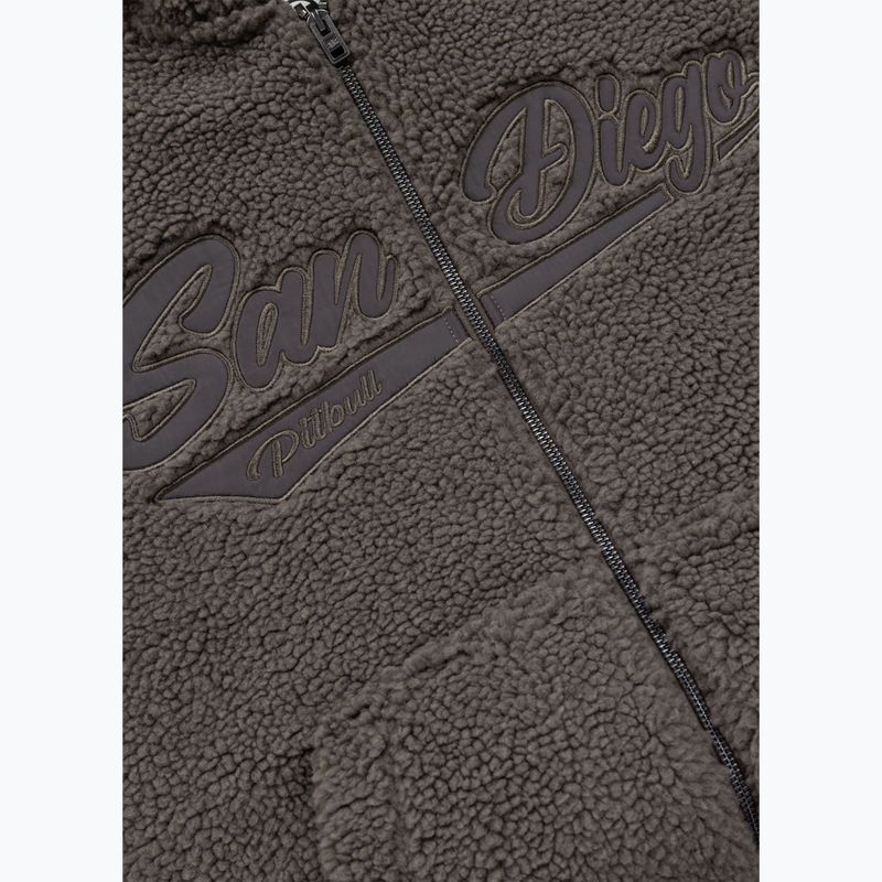 Férfi kapucnis pulóver Pitbull Galaxy Hooded Zip taupe 8