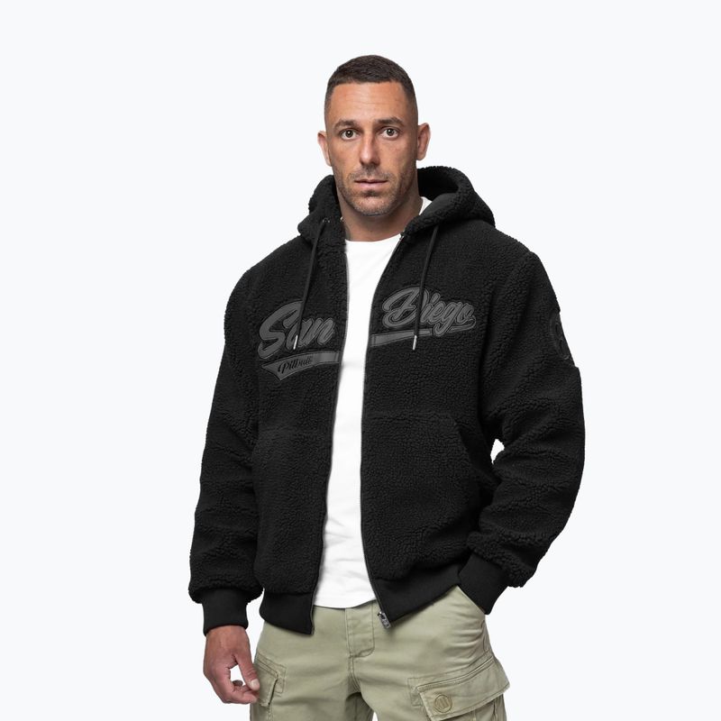 Férfi kapucnis pulóver Pitbull Galaxy Hooded Zip black 3