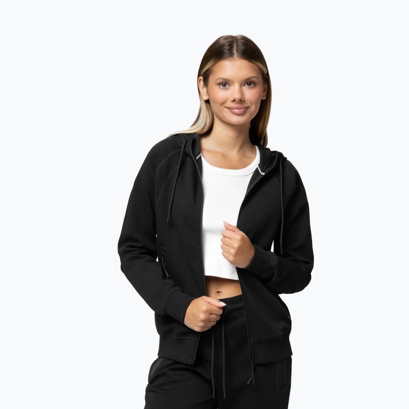 Női cipzáras kapucnis pulóver Pitbull Explory Hooded Zip black 4