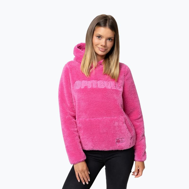 Női kapucnis pulóver Pitbull Aragona Hooded candy pink